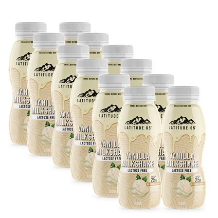 12 x Latitude 65 Protein Milkshake 330 ml Vanilj