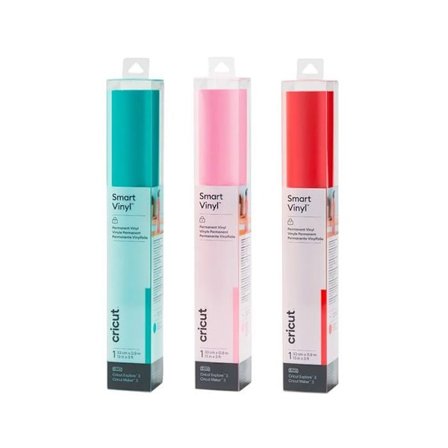 3 permanenta vinyler 91 x 33 cm - aqua, röd, ljusrosa