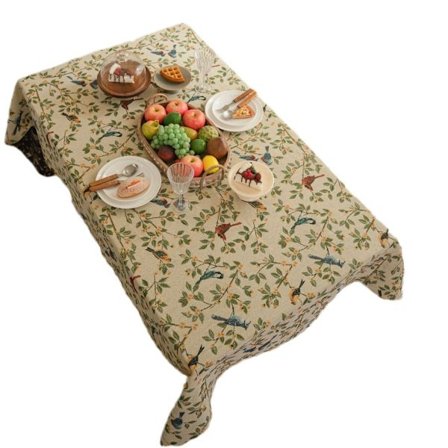 (140*180cm) Fransk fyrkantig bordsduk, retro romantisk matbordsduk soffbord