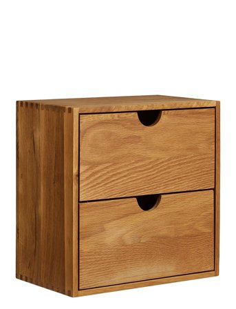 House Nordic Nanna - Wall Shelf With Door, Oak, 18X30X30 Cm - Brown - 30X18X30CM