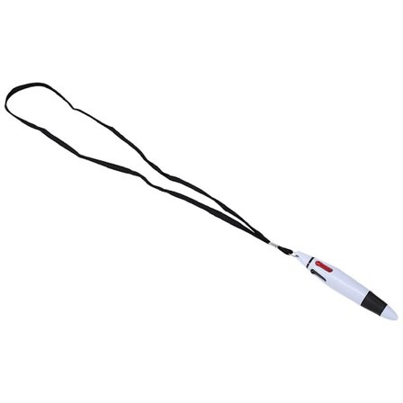 15 stk. Retractible kuglepenne på snor til halsen i et reb Pen 4 farver blæk kuglepen med kæde til (FMY)