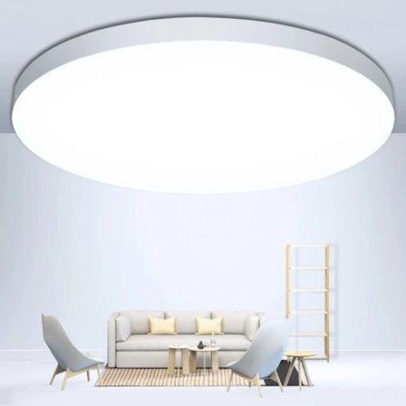 /NN/LED Loftlampe, Plafond, LED Loftlampe 24W, 6500K, 2000LM, IP44 Vandtæt Rund Moderne Enkel Hvid Badeværelseslampe til Kælderlampe Ø30cm{HH}