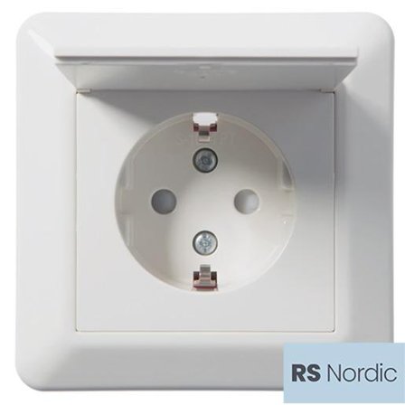 ELKO RS Nordic Enkel Stikkontakt m/lokk