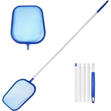 Pool landingsnet, landingsnet poolrengøring med aluminium teleskopstang swimmingpool ark