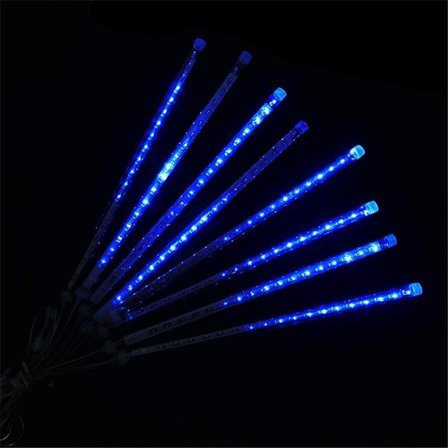 SDHUA LED Solar Meteor Shower Rain Lights Ferie String Lights Vandtæt Have Lys 8 Rør 144 LED Jul Bryllup Dekoration