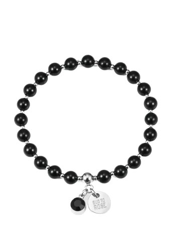 Beverly Bracelet Black/Silver Black Bud To Rose