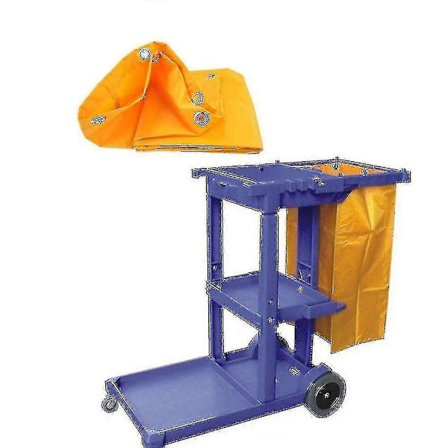 Rengjøringsvogn Rengjøringsverktøy Vanntett Vogn Oppbevaringspose 40x28x69cm Gul - På Lager