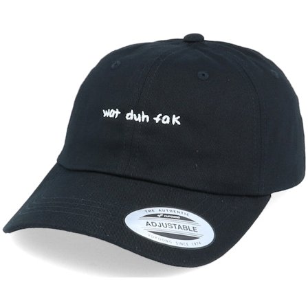 Hatstore - Noir unconstructed Casquette - Hatstore x Kevin Bang - Wat Duh Fak Black Dad Cap @ Hatstore
