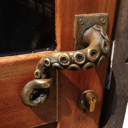 Vintage blæksprutte dørknop Dyrestil krog møbelskuffe