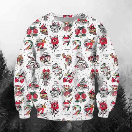 Män Tecknat Print Street Sweatshirts Långärmad Tröja Fall