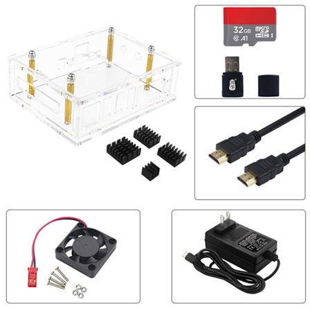 Skal för Orange Pi 5 Plus Transparent Skal Hölje Klart Skydd med Kylfläkt Metall Kylflänsar