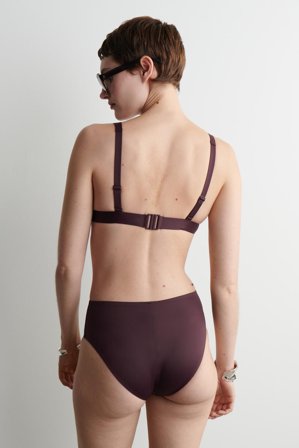 COS Femme Haut De Bikini En Néoprène in Rouge