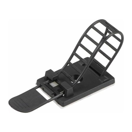 Säädettävä itseliimautuva kaapeli pidike johtojen järjestäjä valinnaisilla ruuveilla pidike sähköjohtojen solki kaapeli nippu 91x18mm musta 25kpl KLB