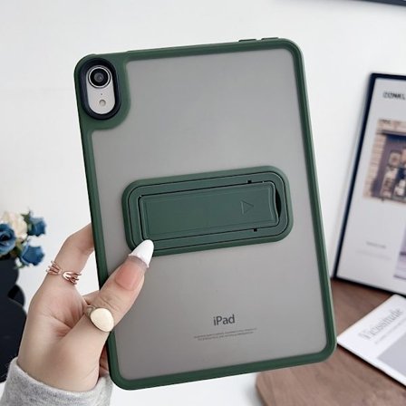 Etui for iPad 6 air2/ 2017/2018 9.7" hudfølelse stativ grønn mindre enn silikon ris