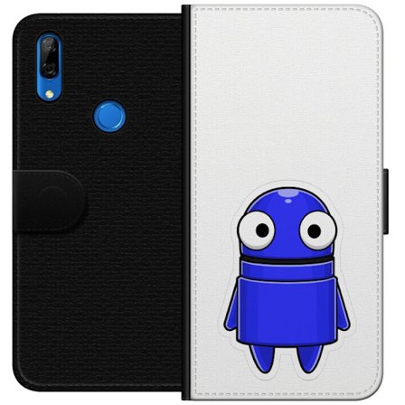 Kompatibelt Lommeboketui til Huawei Huawei P Smart Z Blå tegnet figur med store øyne og et vennlig uttrykk i minimalistisk design