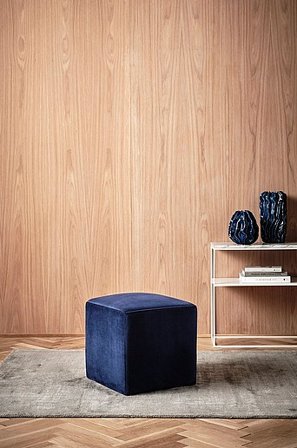 Jotex - Poef 40x40 Cm Donkerblauw Donkerblauw - SEATTLE - Koop Poefs bij Jotex