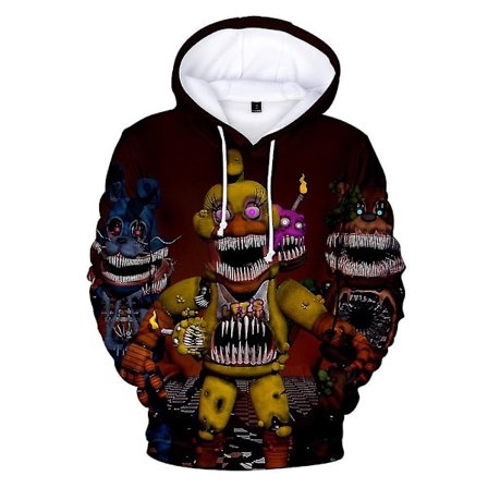 Five Nights At Freddy's 3D Digitaltrykk Casual Hettegensere Barn Unisex Fnaf Hettegenser Genser Topper [HK] D-FA10- D 9-10 Years