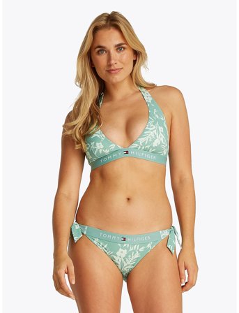 Tommy Hilfiger Cheeky Side Tie Bikini Print - Green - M