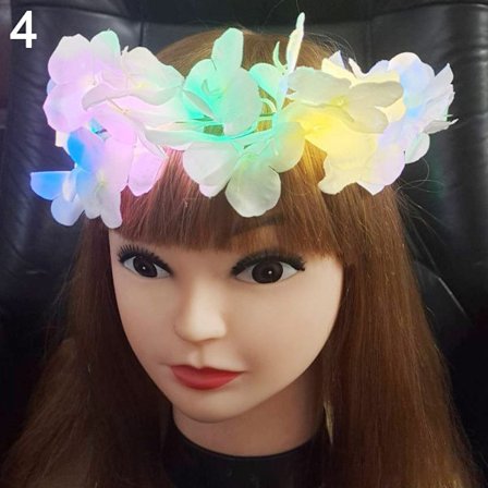 Glödande LED-krans Halloween Crown Flower 4 4