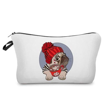 Söt och rolig kosmetisk väska med print utomhus portabel kvinna toalettväska Anpassningsbar skollärare present necessär sminkväska hz5900 Dog Paw Bag