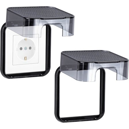 Vandtæt dæksel til stikkontakt, dæksel til vægkontakt, type 86 dæksel til stikkontakt, 2 stk., transparent sort