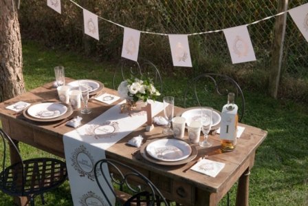 Flaggbanderoll Bröllop - Just Married - Roséguld - Bröllop Dekoration - Kalaslagret.se