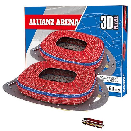 Diy München Allianz Fodboldstadion Bygning 3d Puslespil Model Legetøj Dekoration Gave Store Puslespil Til Børn Sz