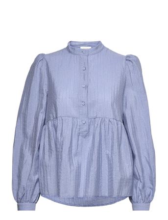Lr-Vernil Bluse Langermet Blå Levete Room