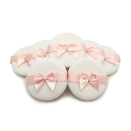 8-pakning generisk pudderpuff, mikrofiberpuff for kroppspudder, løst pudder, kosmetisk sminke