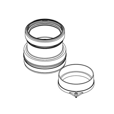 Kit sdoppiato fisso scarico fumi tubi aria/fumi 80/80 mm sdoppiatore per caldaie a condensazione Beretta