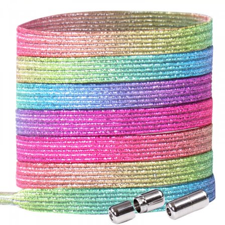 Elastiske flade snørebånd uden snøring til voksne og børns sneakers og støvler, one size fits all (2 par)