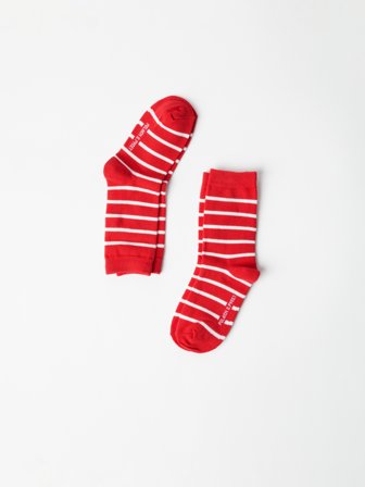 Polarn O. Pyret - 2-pack of striped socks - 16 - 18 - Childrenswear - red