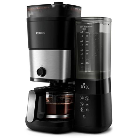 Philips HD7888/01 Kaffetrakter med kvern - Kjøp kaffemaskin hos Bakeren og Kokken' - 'Sort og sølv