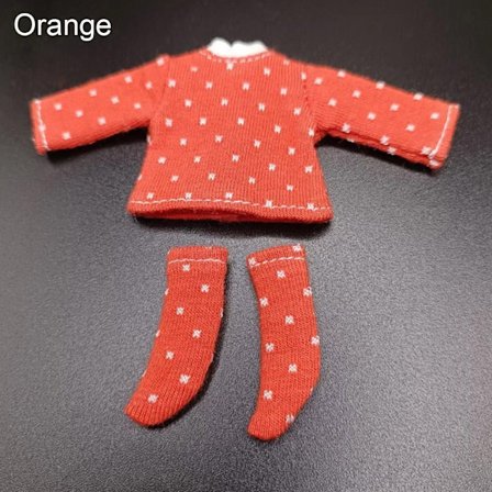 Nukke T-paita Sukat Puuvilla pistepusero ORANSSI