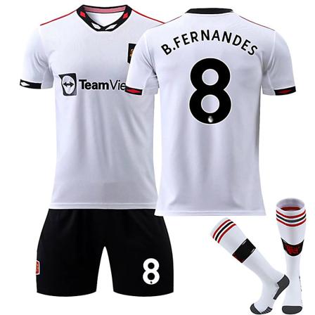 22/23 Ny sesong Borte Manchester United F.C. B.FERNANDES Nr 8 Barn Jersey-pakke Barn-18