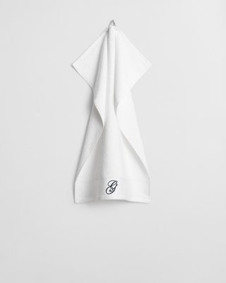 GANT - Brodert håndkle 50x70cm white