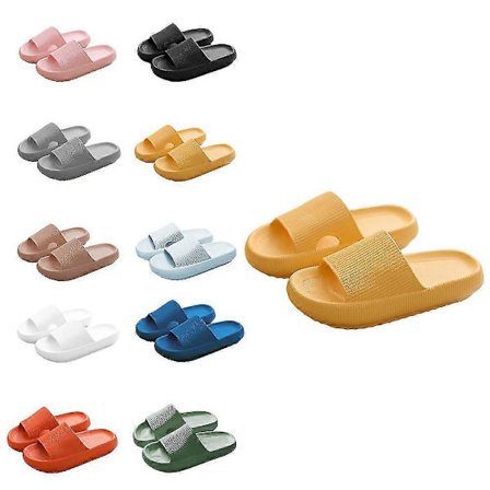 Myke tøfler for kvinner og menn, komfortable, lydløse badetøfler for bad og dusj -Sy