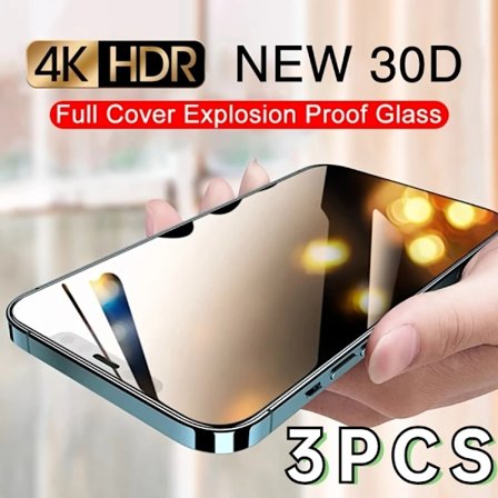 3 st 9D Full Cover Skyddsglas 2025 För iPhone 13 12 11 14 15 PRO MAX X XR Skärmskydd nytt För IPhone 7 8 14 Plus Glas