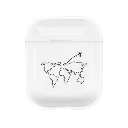 Transparent hårt fodral kompatibelt med AirPods 1 & 2 Ultra Thin Ca