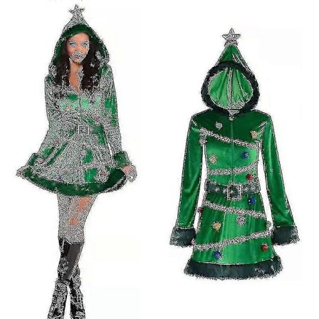 Cosplay Juletrekjole Dame Party Dansekjole