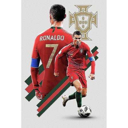 Cr 37# Cristiano Ronaldo Jalkapallo Tähti Juliste Suurikokoinen Taustakuva Tarra 60*40cm