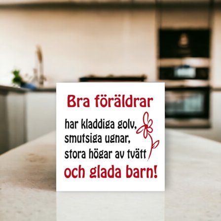 Kakeldekor - Bra föräldrar...