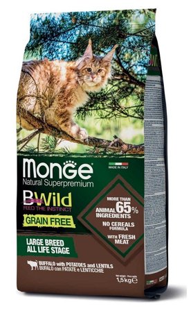 Monge B Wild Grain Free All Life Stage Large Breed Con Bufalo
