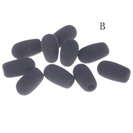 Ny 10 st mikrofon headset grill vindsvamp skum svart mic -