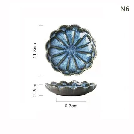 1 Stk Keramisk Smagsfad Blomsterform Porcelænsnøddefad Lille