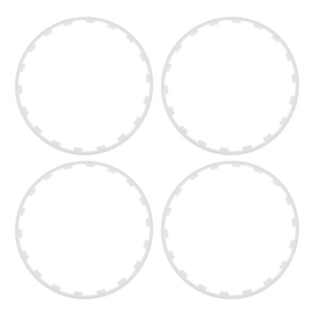 4 STK Fælgbeskyttelsesring Ridsefast Universal Pasform Erstatning for Tesla Model 3 2017 til 2023 18in Hjul Hvid