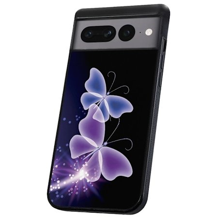 Google Pixel 7 Pro - Deksel/Mobildeksel Lilla Sommerfugler