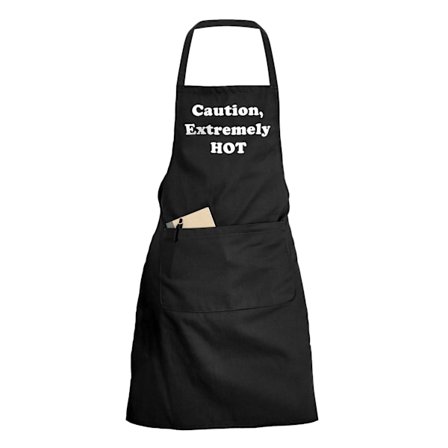 Caution Extremely HOT - Forklæde - Sort
