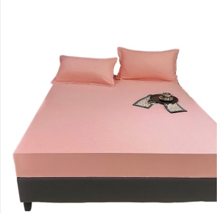 #Tvättad bomulls-lakan i enfärg, passform, 200x220cm, 2 st örngott#