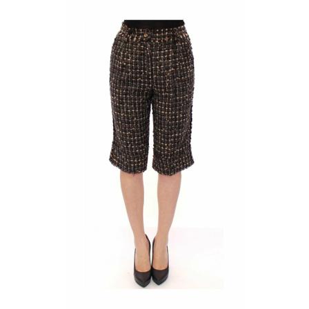 Dolce & Gabbana Multicolor shorts Bukser Brun, Dame